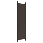 Romdeler 5 Paneler Brun 250X200 Cm Stoff