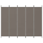 Romdeler Med 5 Paneler Antrasitt 250X200 Cm Stoff