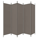 Romdeler Med 5 Paneler Antrasitt 250X200 Cm Stoff