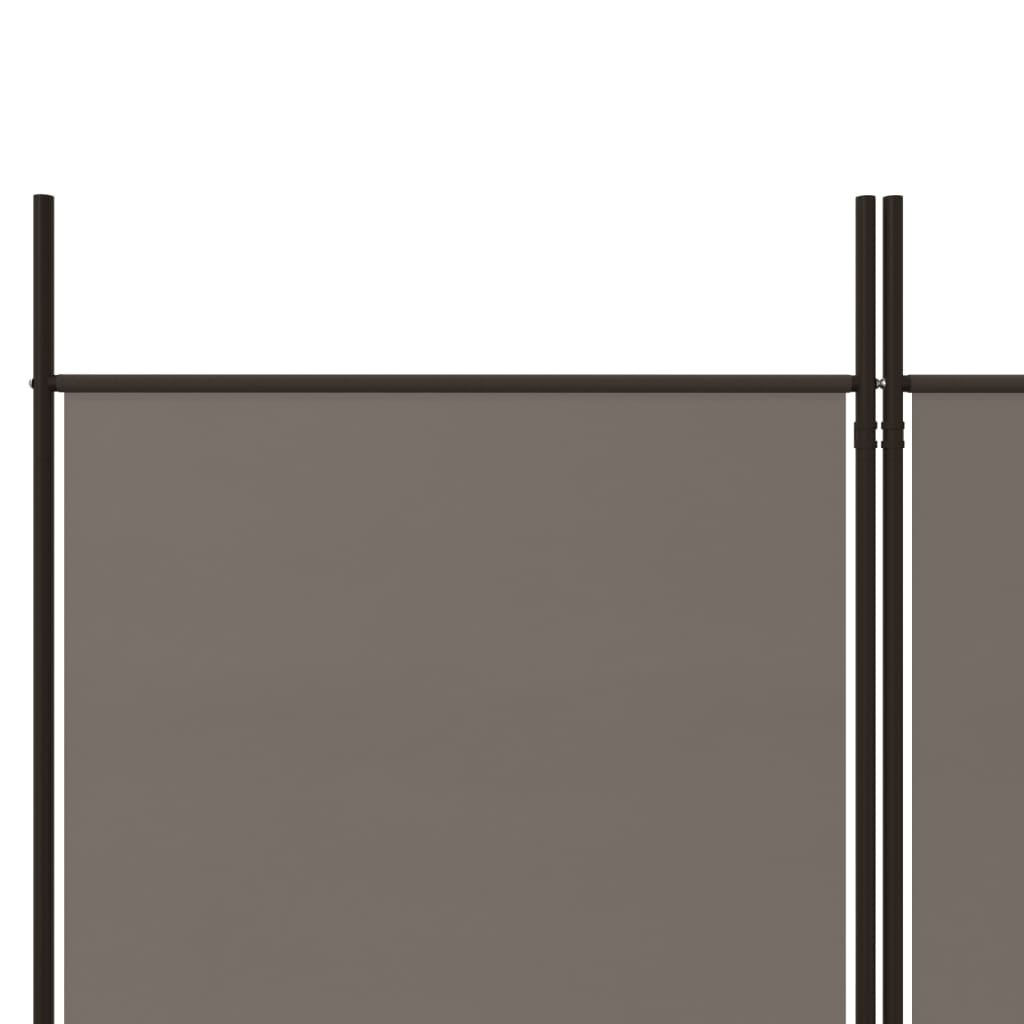 Romdeler Med 5 Paneler Antrasitt 250X200 Cm Stoff