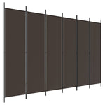Romdeler 6 Paneler Brun 300X200 Cm Stoff