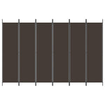 Romdeler 6 Paneler Brun 300X200 Cm Stoff