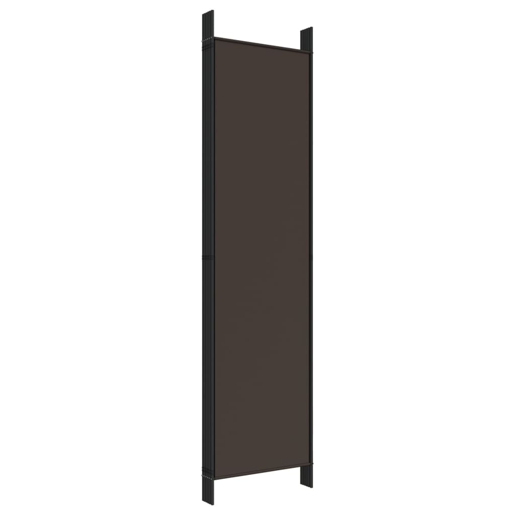 Romdeler 6 Paneler Brun 300X200 Cm Stoff