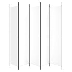 Romdeler Med 5 Paneler Hvit 250X220 Cm Stoff
