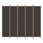 Romdeler 5 Paneler Brun 250X220 Cm Stoff