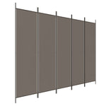 Romdeler Med 5 Paneler Antrasitt 250X220 Cm Stoff