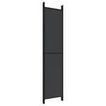 Romdeler 5 Paneler Svart 250X220 Cm Stoff