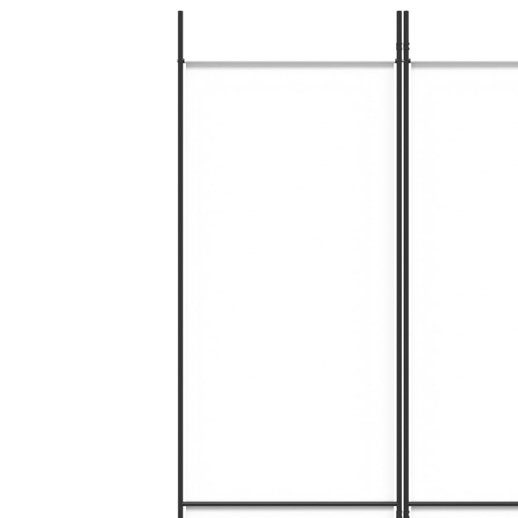 Romdeler 6 Paneler Hvit 300X220 Cm Stoff