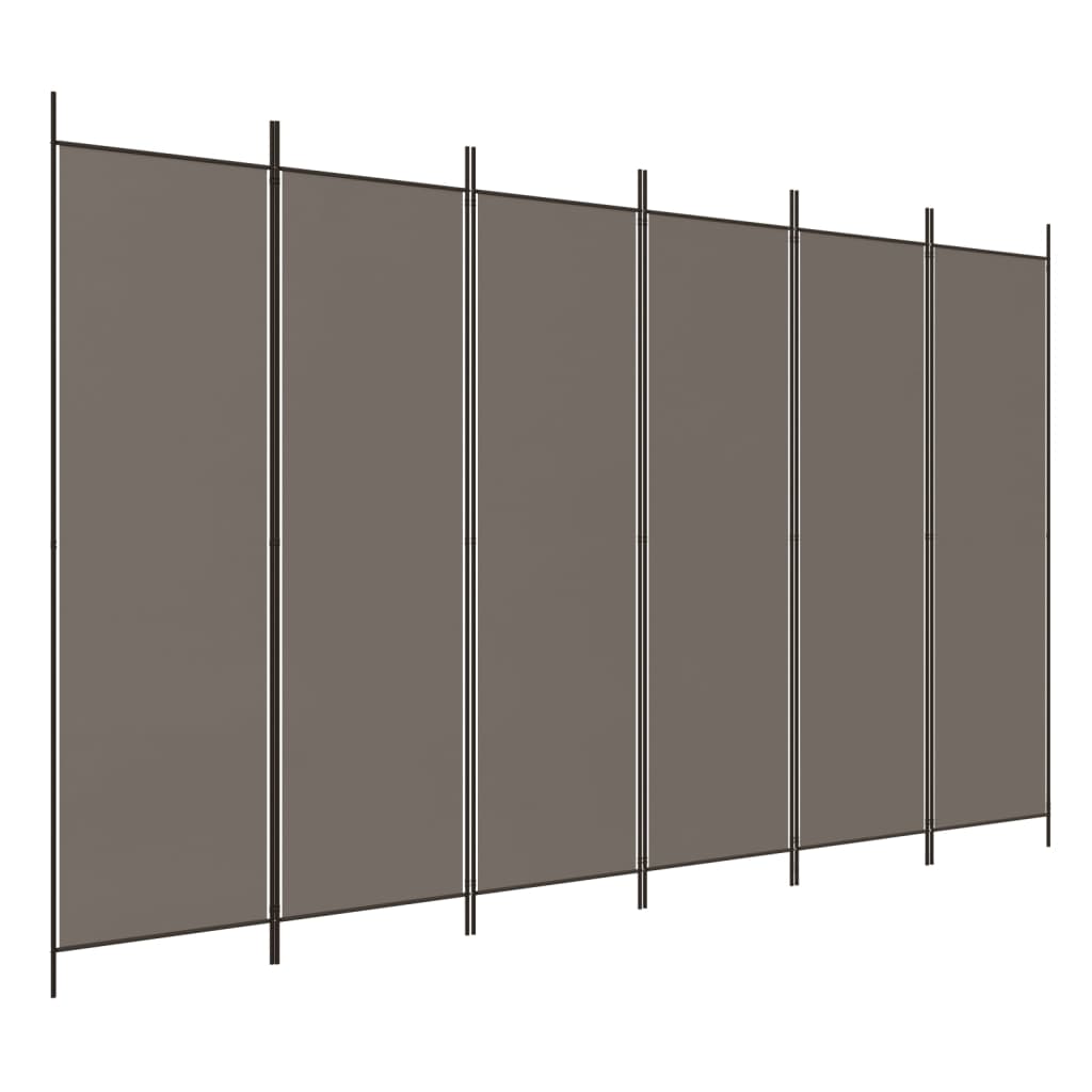 Romdeler Med 6 Paneler Antrasitt 300X220 Cm Stoff