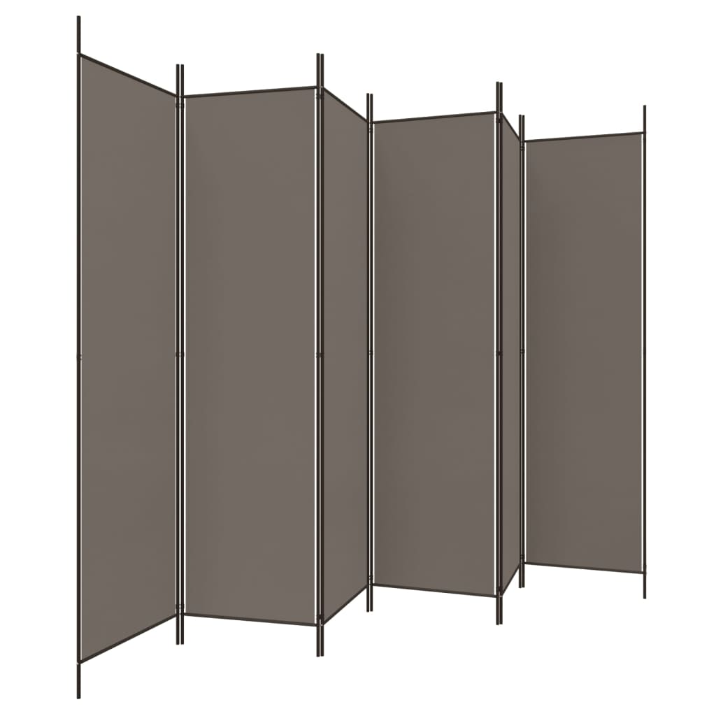 Romdeler Med 6 Paneler Antrasitt 300X220 Cm Stoff