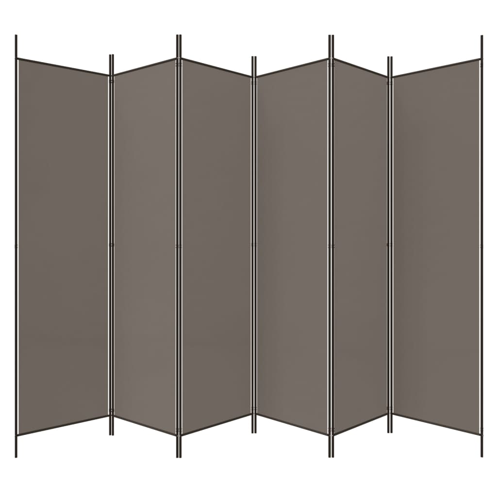 Romdeler Med 6 Paneler Antrasitt 300X220 Cm Stoff