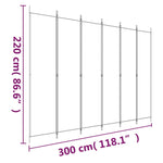 Romdeler Med 6 Paneler Antrasitt 300X220 Cm Stoff