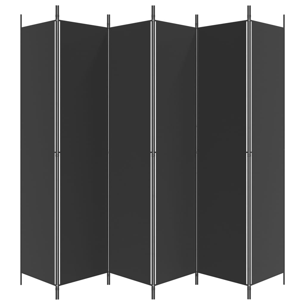 Romdeler 6 Paneler Svart 300X220 Cm Stoff
