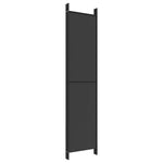 Romdeler 6 Paneler Svart 300X220 Cm Stoff