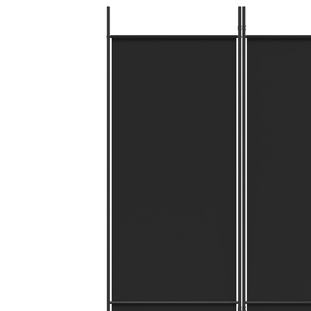 Romdeler 6 Paneler Svart 300X220 Cm Stoff