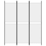 Romdeler 3 Paneler Hvit 150X180 Cm Stoff