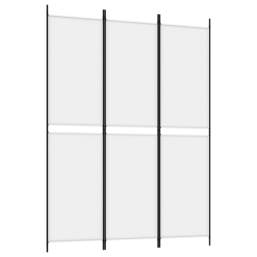Romdeler 3 Paneler Hvit 150X200 Cm Stoff