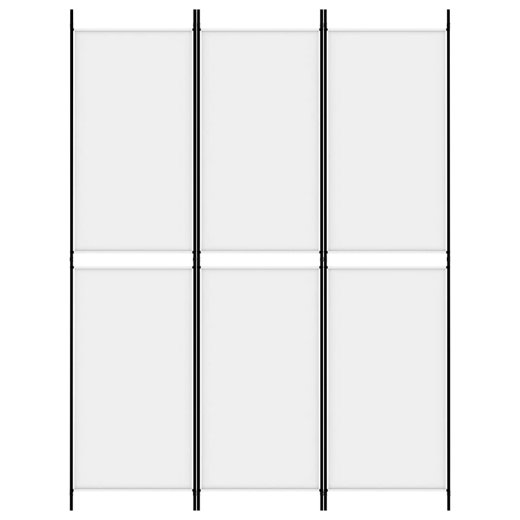 Romdeler 3 Paneler Hvit 150X200 Cm Stoff
