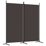 Romdeler Med 2 Paneler Brun 175X180 Cm Stoff