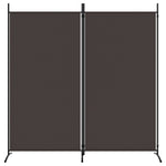 Romdeler Med 2 Paneler Brun 175X180 Cm Stoff
