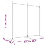 Romdeler Med 2 Paneler Antrasitt 175X180 Cm Stoff