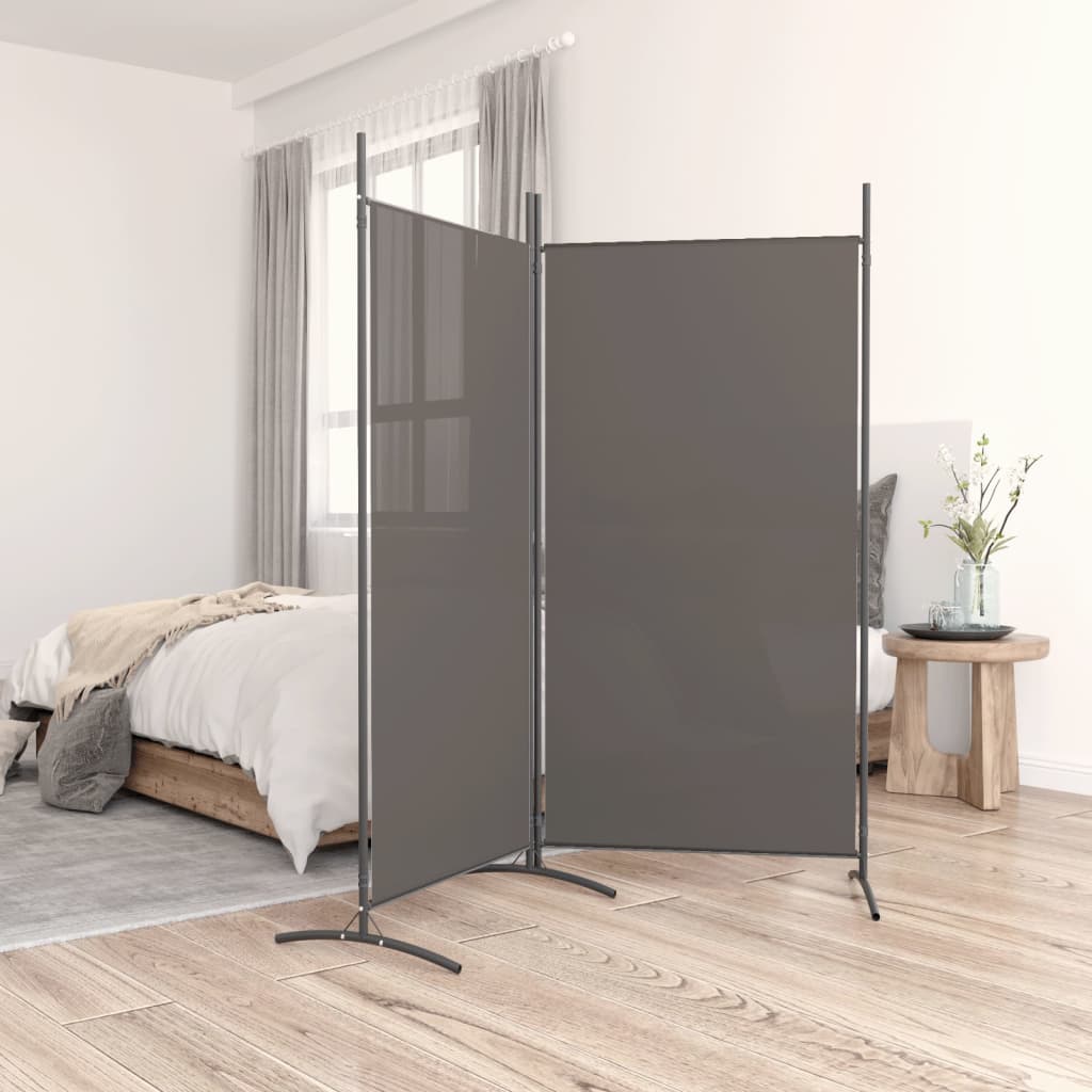 Romdeler Med 2 Paneler Antrasitt 175X180 Cm Stoff
