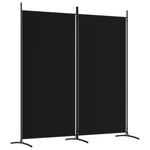 Romdeler Med 2 Paneler Svart 175X180 Cm Stoff