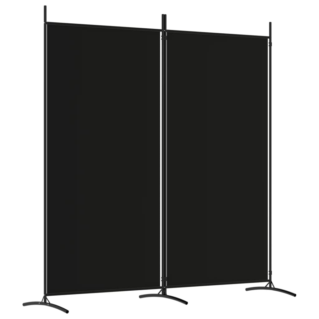 Romdeler Med 2 Paneler Svart 175X180 Cm Stoff