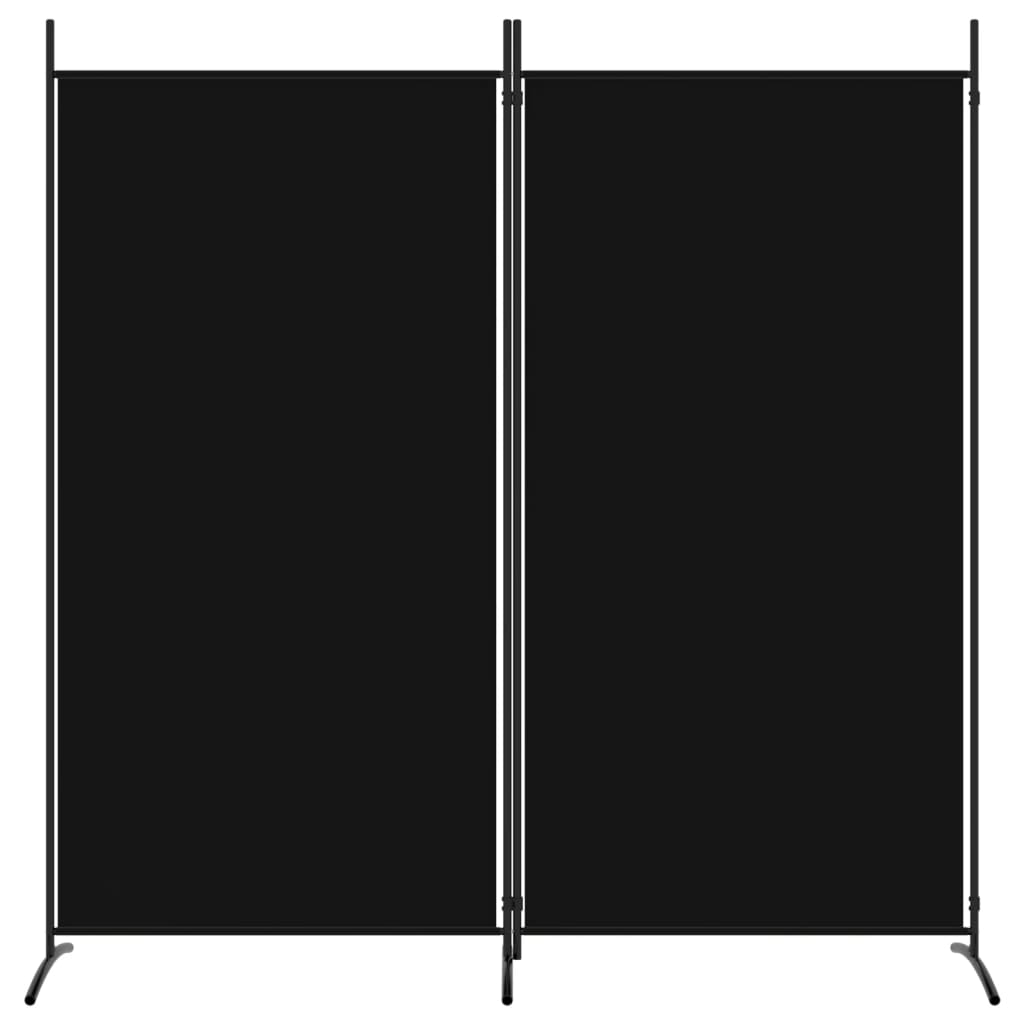 Romdeler Med 2 Paneler Svart 175X180 Cm Stoff