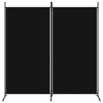Romdeler Med 2 Paneler Svart 175X180 Cm Stoff