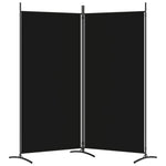 Romdeler Med 2 Paneler Svart 175X180 Cm Stoff