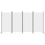 Romdeler 4 Paneler Hvit 346X180 Cm Stoff