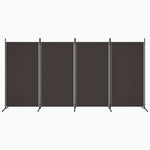 Romdeler 4 Paneler Brun 346X180 Cm Stoff