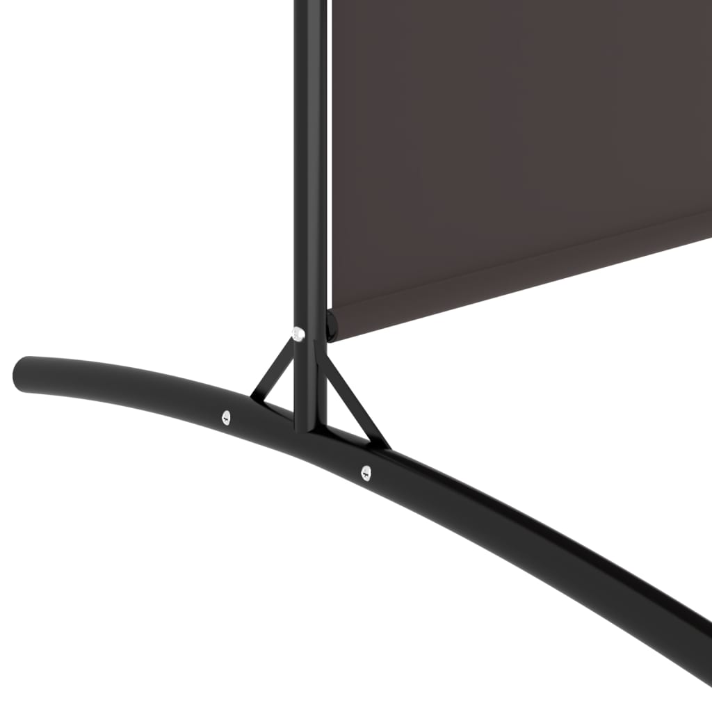 Romdeler 4 Paneler Brun 346X180 Cm Stoff