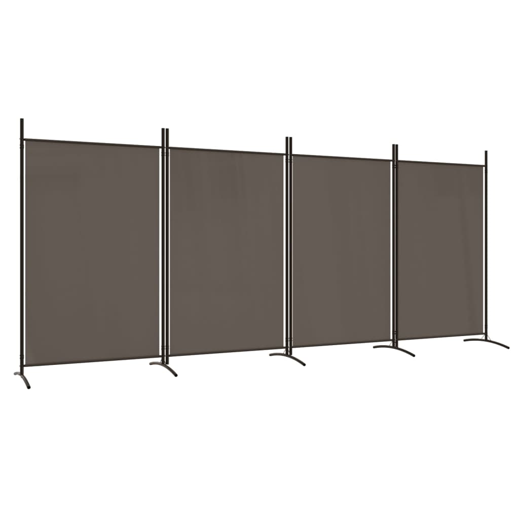 Romdeler 4 Paneler Antrasitt 346X180 Cm Stoff