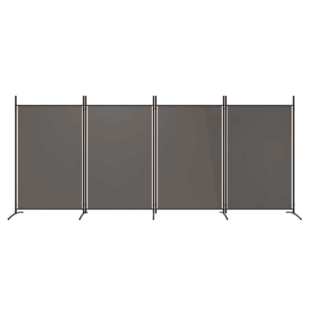 Romdeler 4 Paneler Antrasitt 346X180 Cm Stoff