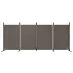 Romdeler 4 Paneler Antrasitt 346X180 Cm Stoff