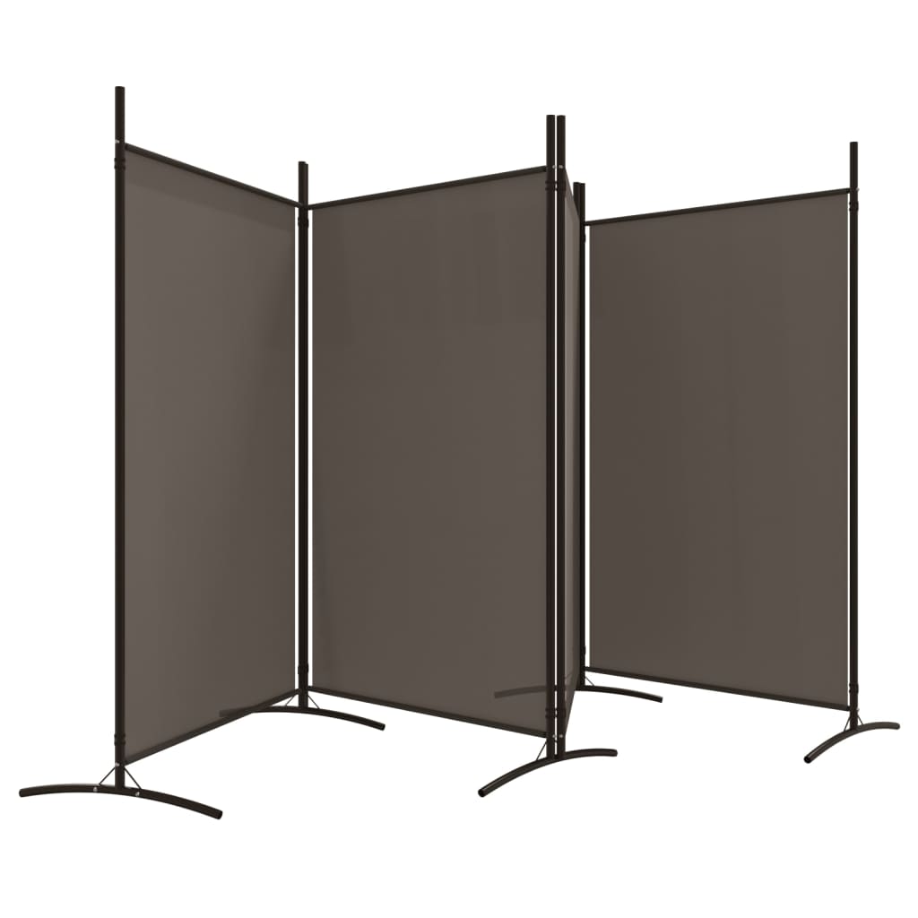 Romdeler 4 Paneler Antrasitt 346X180 Cm Stoff