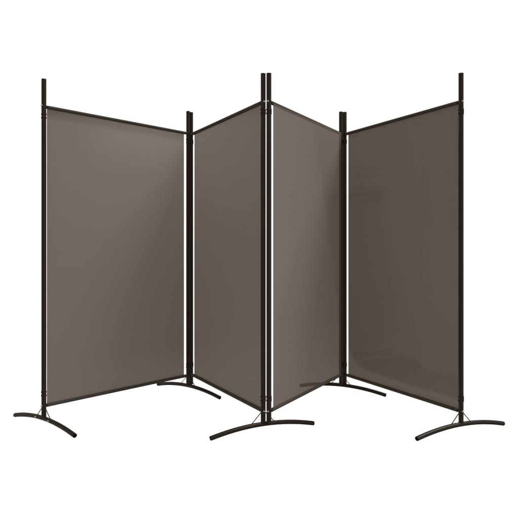 Romdeler 4 Paneler Antrasitt 346X180 Cm Stoff