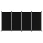 Romdeler 4 Paneler Svart 346X180 Cm Stoff