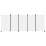 Romdeler Med 5 Paneler Hvit 433X180 Cm Stoff