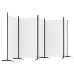 Romdeler Med 5 Paneler Hvit 433X180 Cm Stoff