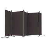Romdeler Med 5 Paneler Brun 433X180 Cm Stoff