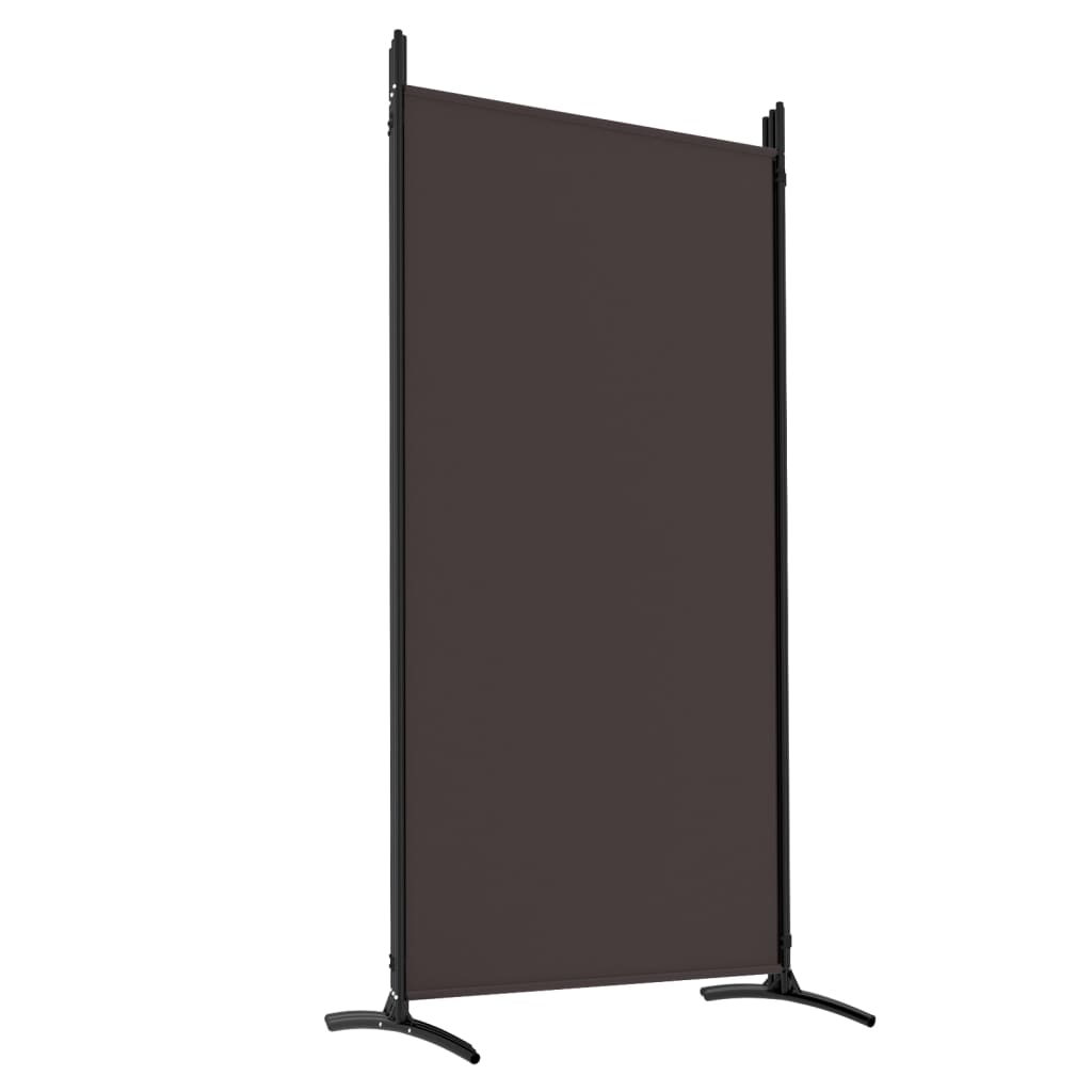 Romdeler Med 5 Paneler Brun 433X180 Cm Stoff