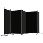 Romdeler Med 5 Paneler Svart 433X180 Cm Stoff