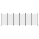 Romdeler Med 6 Paneler Hvit 520X180 Cm Stoff