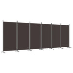 Romdeler Med 6 Paneler Brun 520X180 Cm Stoff