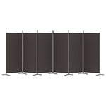 Romdeler Med 6 Paneler Brun 520X180 Cm Stoff