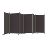 Romdeler Med 6 Paneler Brun 520X180 Cm Stoff