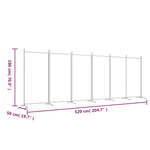 Romdeler Med 6 Paneler Antrasitt 520X180 Cm Stoff